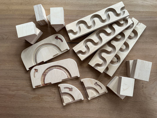 Kurven-Set groß - Erweiterung für Murmelbahn Basic Set