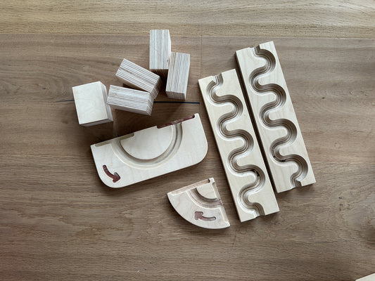 Kurven-Set klein Erweiterung für Murmelbahn Basic Set