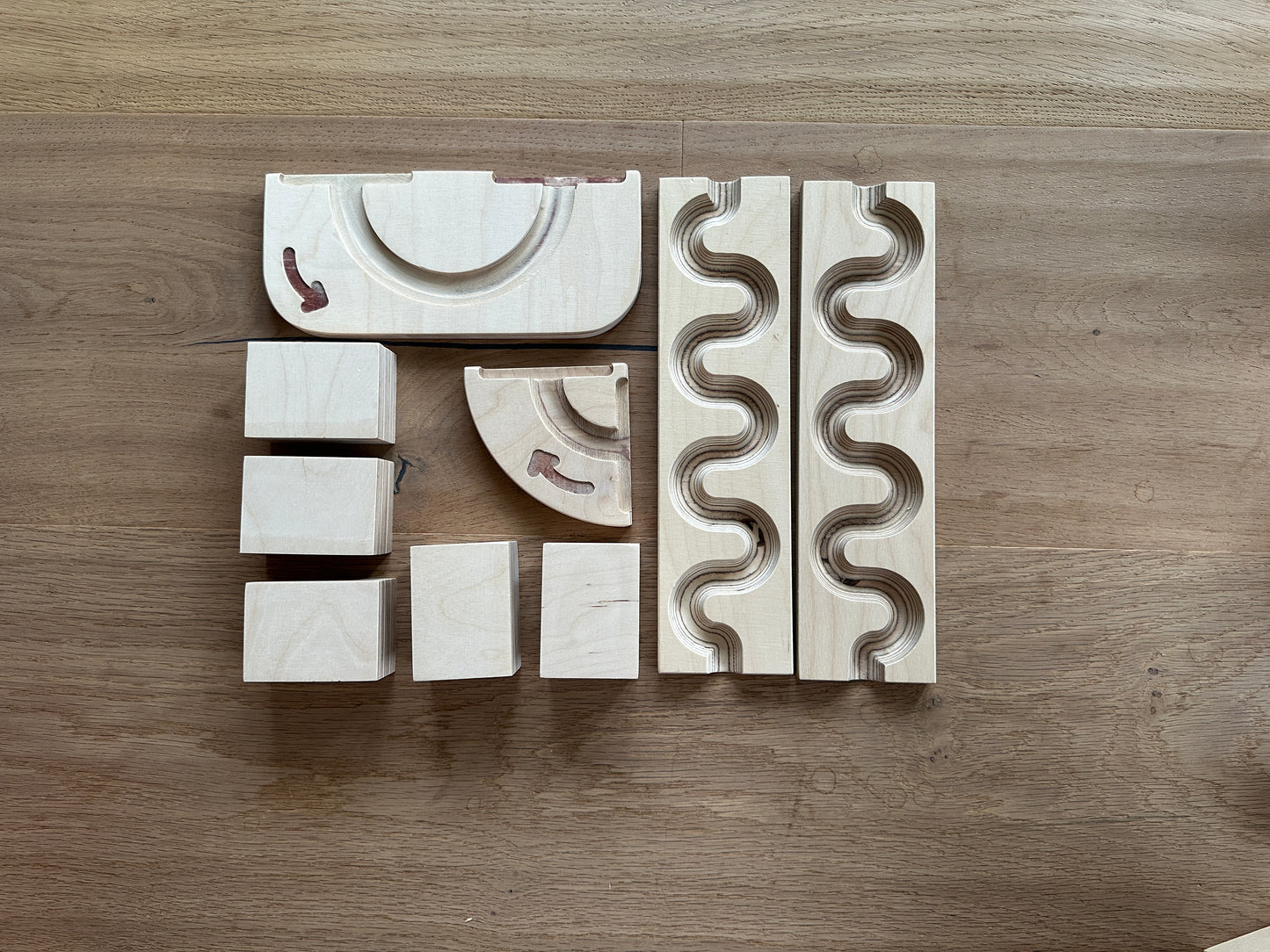 Kurven-Set klein Erweiterung für Murmelbahn Basic Set