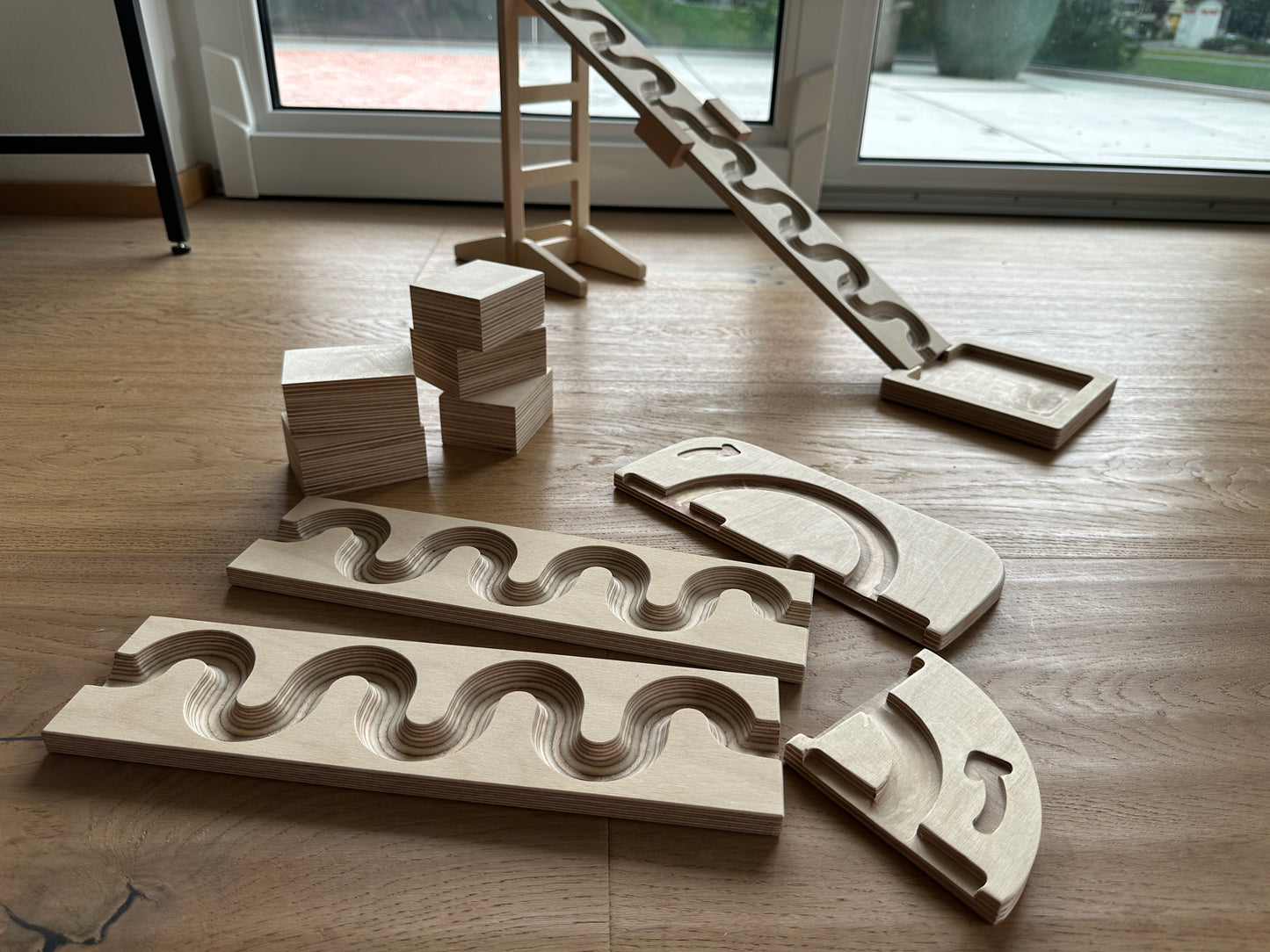 Kurven-Set klein Erweiterung für Murmelbahn Basic Set