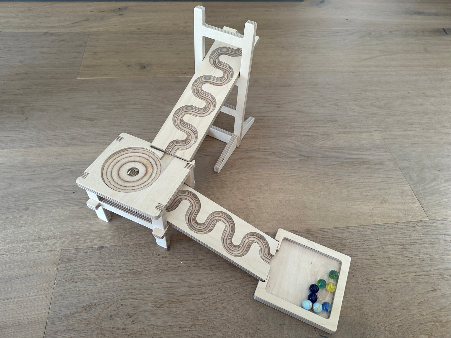 Murmelbahn-Set mit Trichter