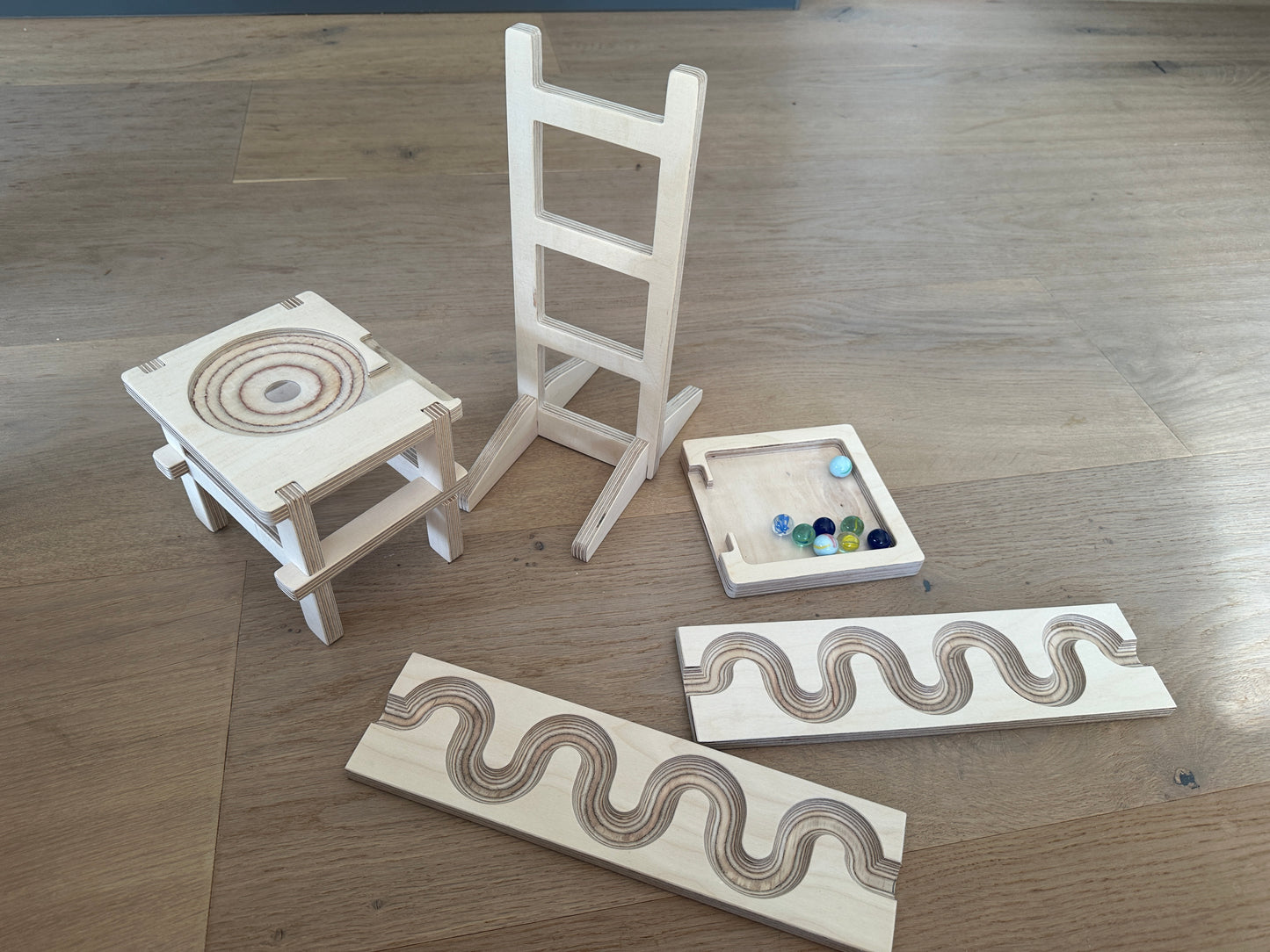 Murmelbahn-Set mit Trichter