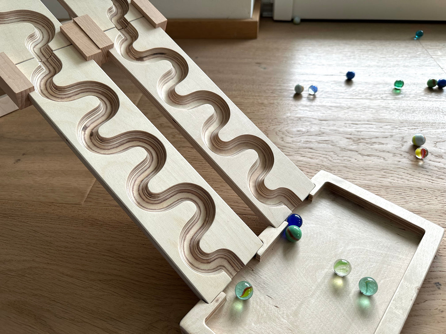 2 Bahnen - Murmelbahn-Set