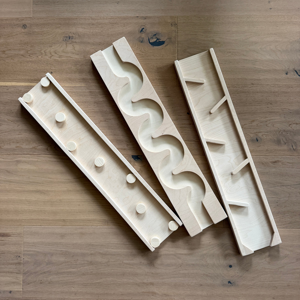 Kugelbahn mit Holzkästen – 5 cm Kugeln