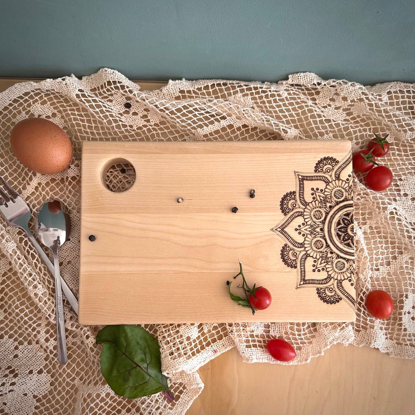 Mandala Frühstücksbrett