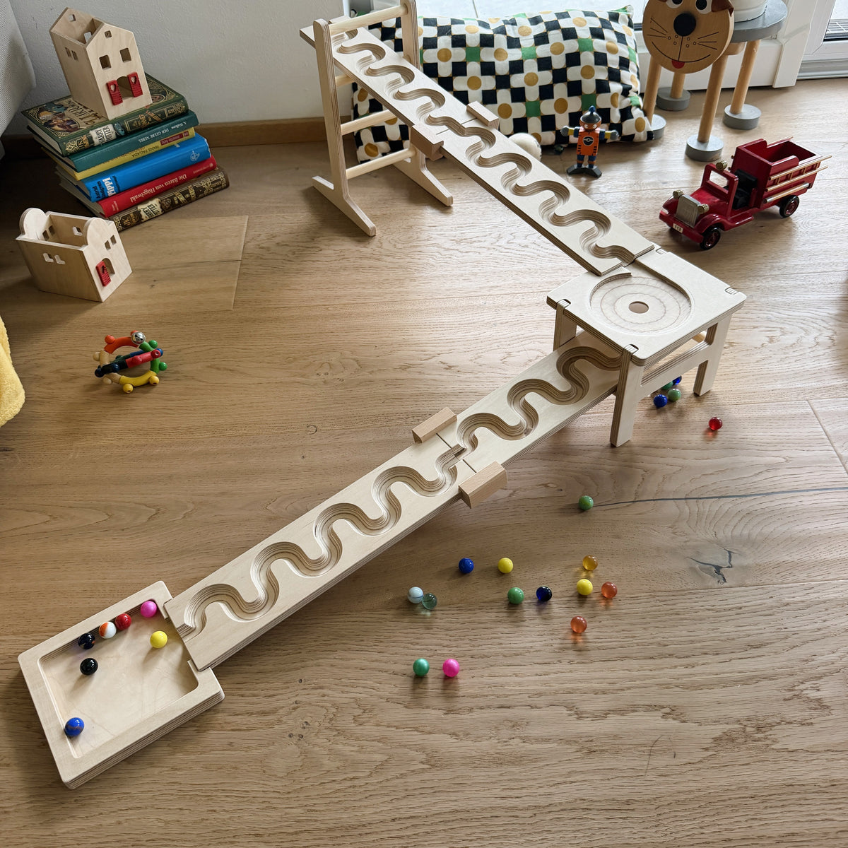 Murmelbahn-Set mit Trichter