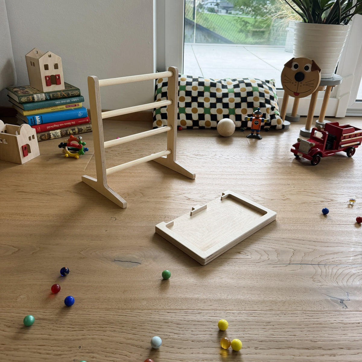 Murmelbahn-Set mit Doppeltrichter
