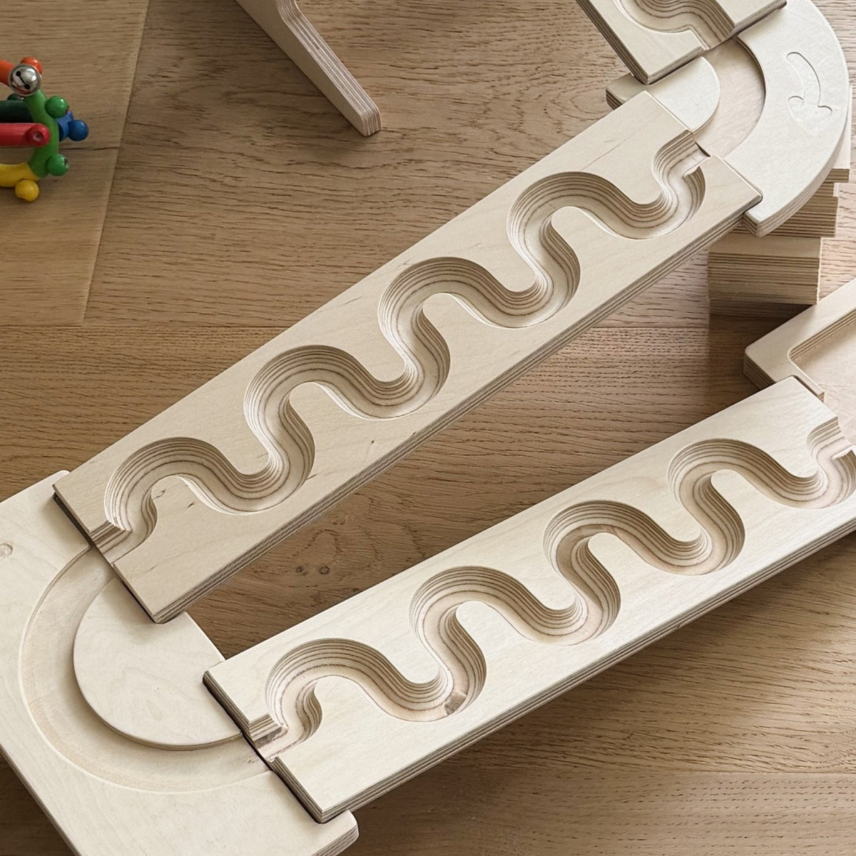 Murmelbahn-Set mit Kurven