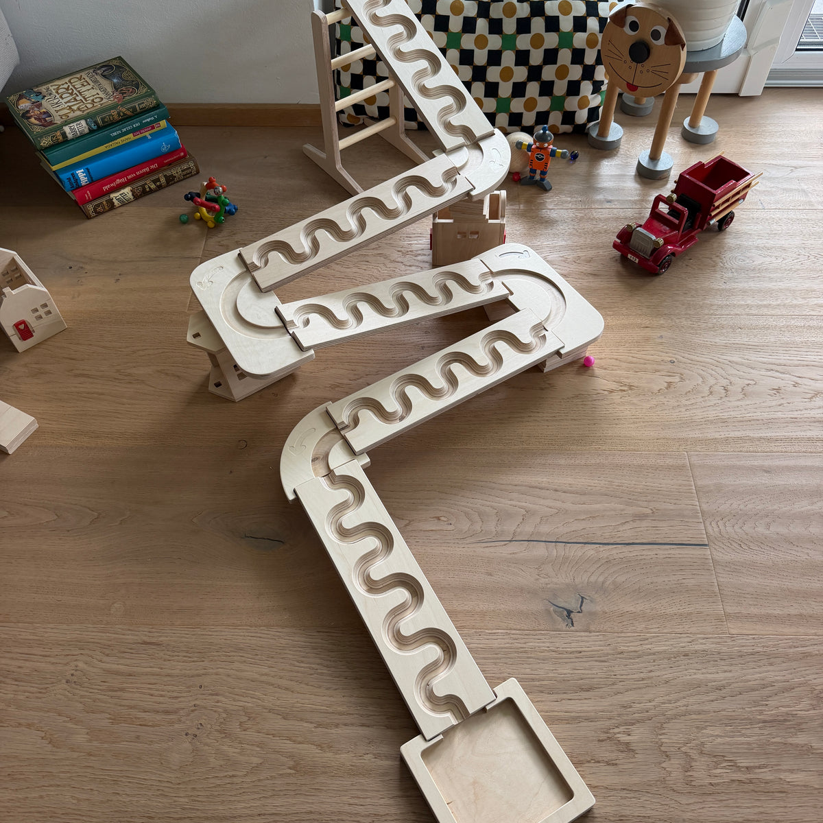 Murmelbahn-Set mit Kurven