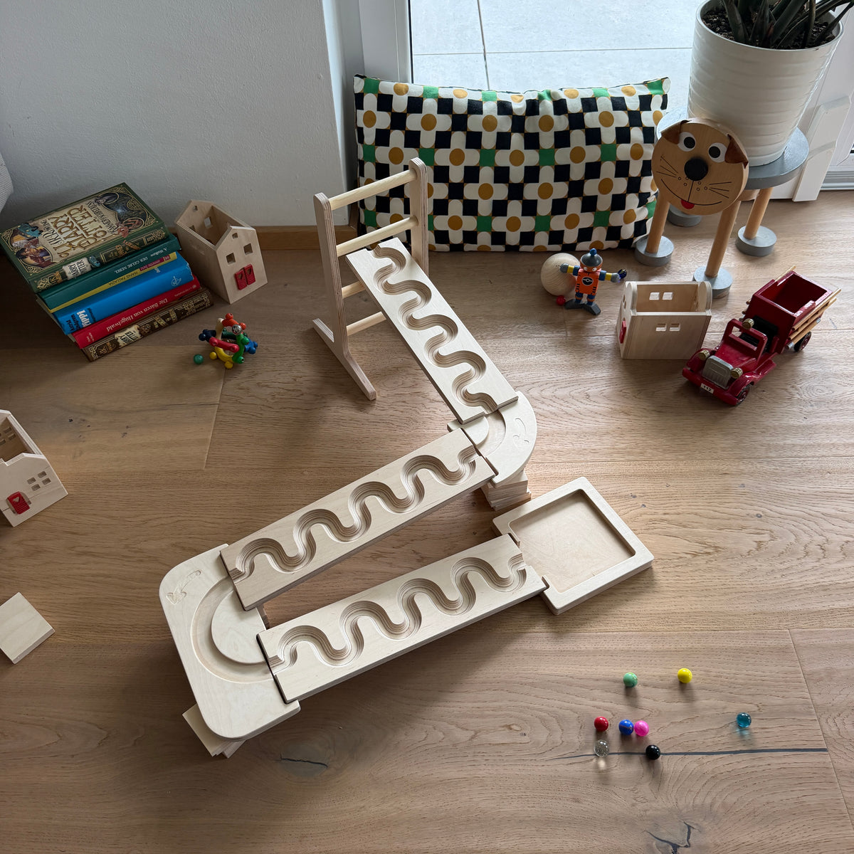 Murmelbahn-Set mit Kurven