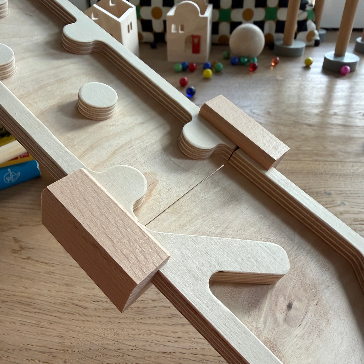 3 Platten Kombi - Murmelbahn-Set für große Murmeln
